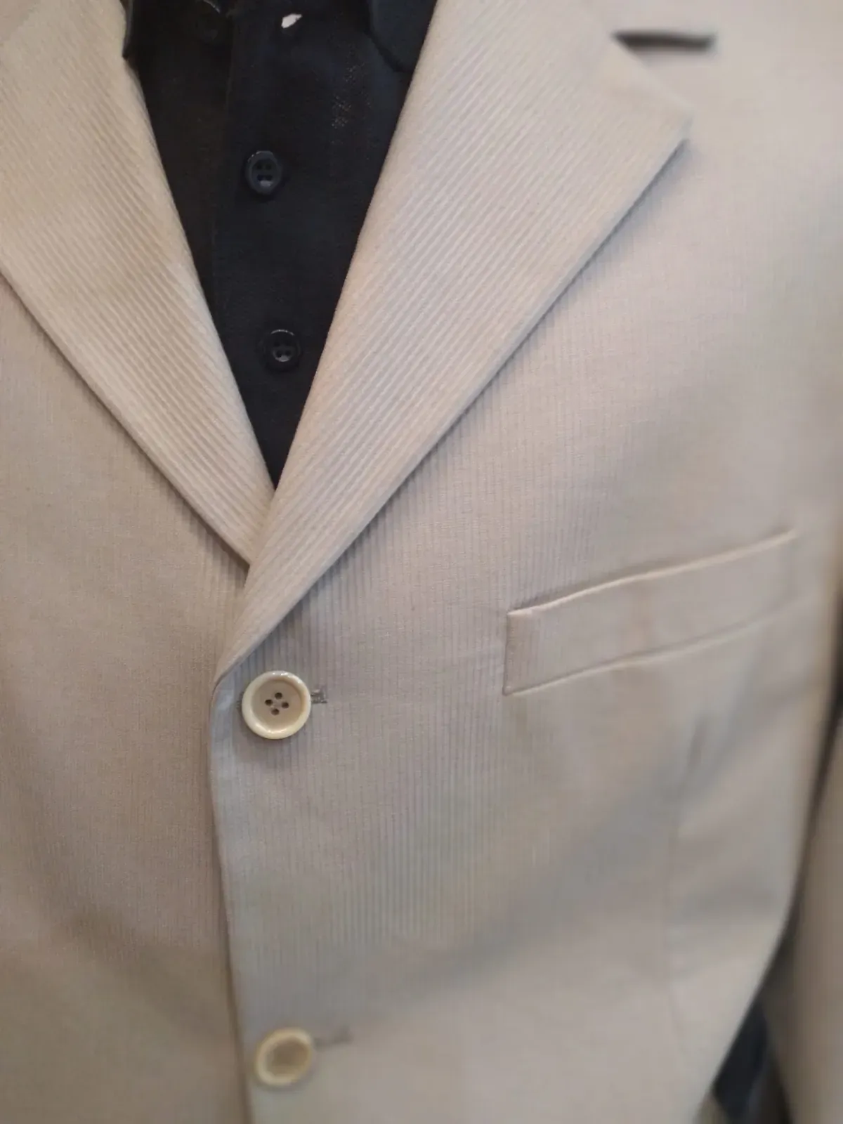 Americana beige de cuatro botones, vista 4
